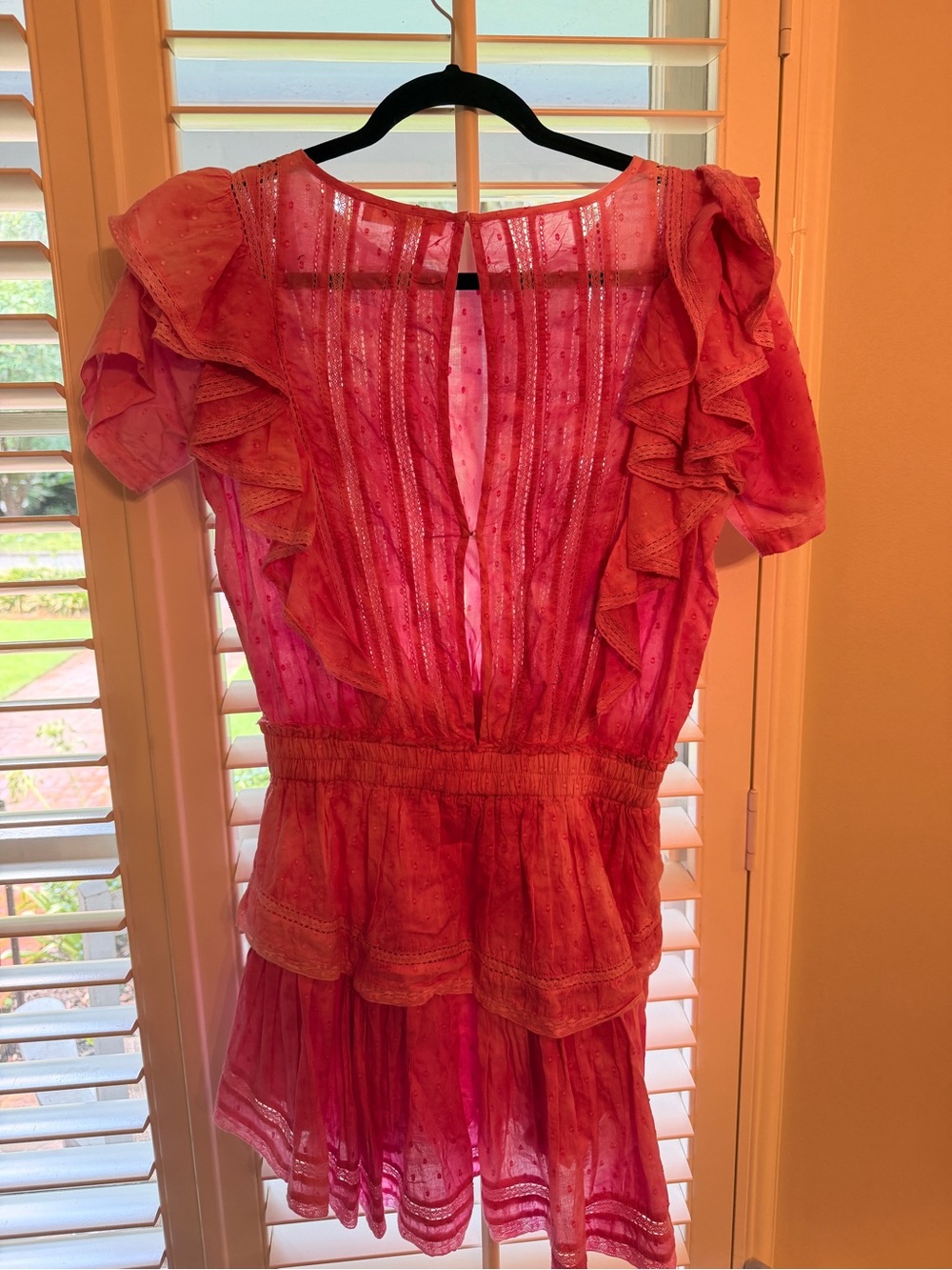 LoveShackFancy Pink Ruffle Mini Dress - Picture 4 of 4